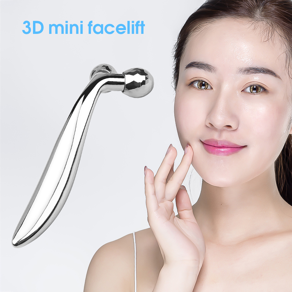 3D Roller Massager 360 Rotate Silver Thin Face Full Body Shape Massager Lifting Wrinkle Remover Facial Massage Relaxation Tool от DHgate WW