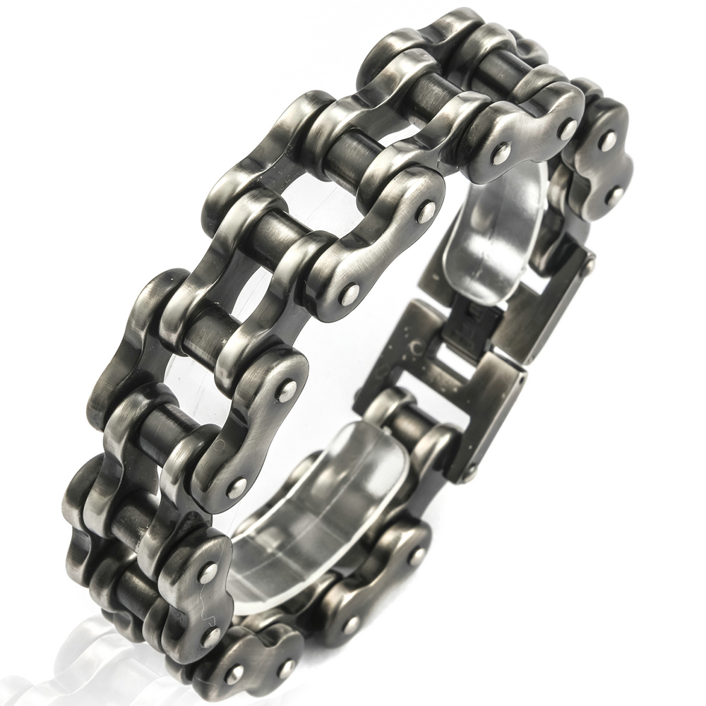 New Fashion Big Size Vintage Motorcycle Chain Bracelet Men Metal Mens Bracelets Stainless Steel on Hand hip hop Jewelry Gifts for Men