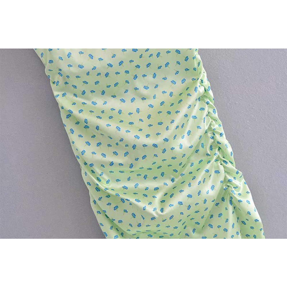 Summer Dress Women Elegant Casual Fashion Chic Lady Maxi Dress Woman Slip Draped Dress Floral Slit Sundress robe femme 210709