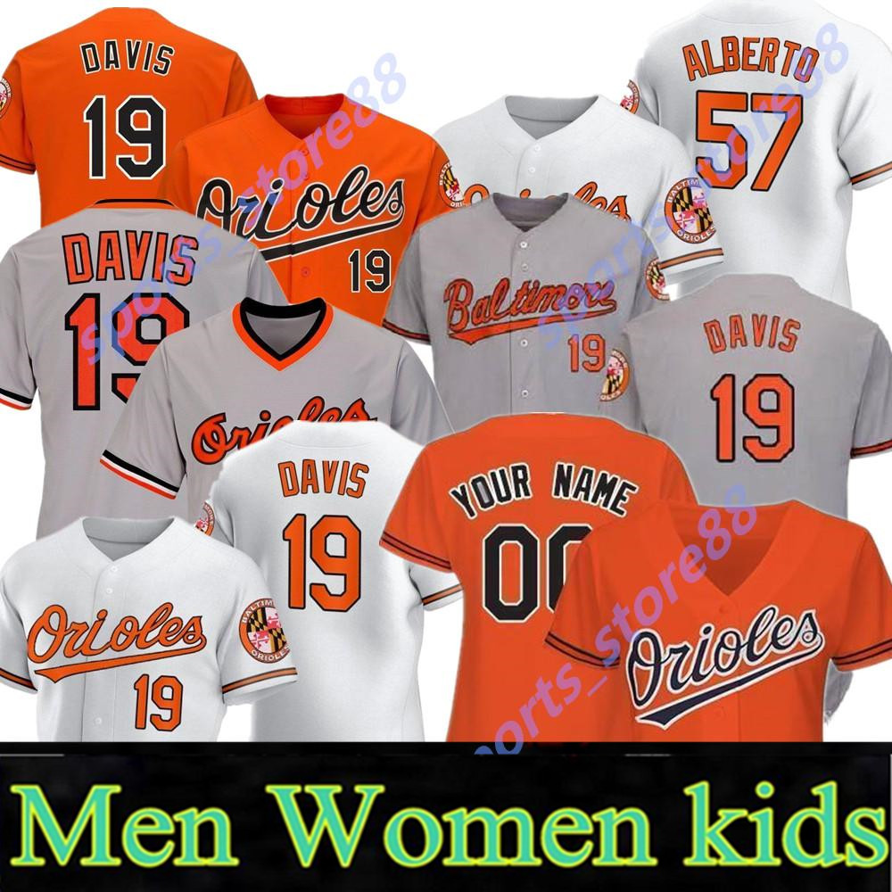 Custom 2020 8 Cal Ripken Jr 19 Chris Davis Kolten Wong Adam Jones Chance Sisco Jim Palmer Dylan Bundy Oriole Jersey