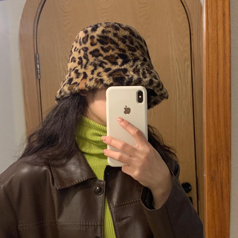 Wide Brim Hats Oshoplive Japanese-style Leopard&Solid Color Bucket Hat Women South Korea Warm Thick Cashmere Vintage Fisherman, Black
Wide Brim Hats Oshoplive Japanese-style Leopard&Solid Color Bucket Hat Women South Korea Warm Thick Cashmere Vintage Fisherman, Black
