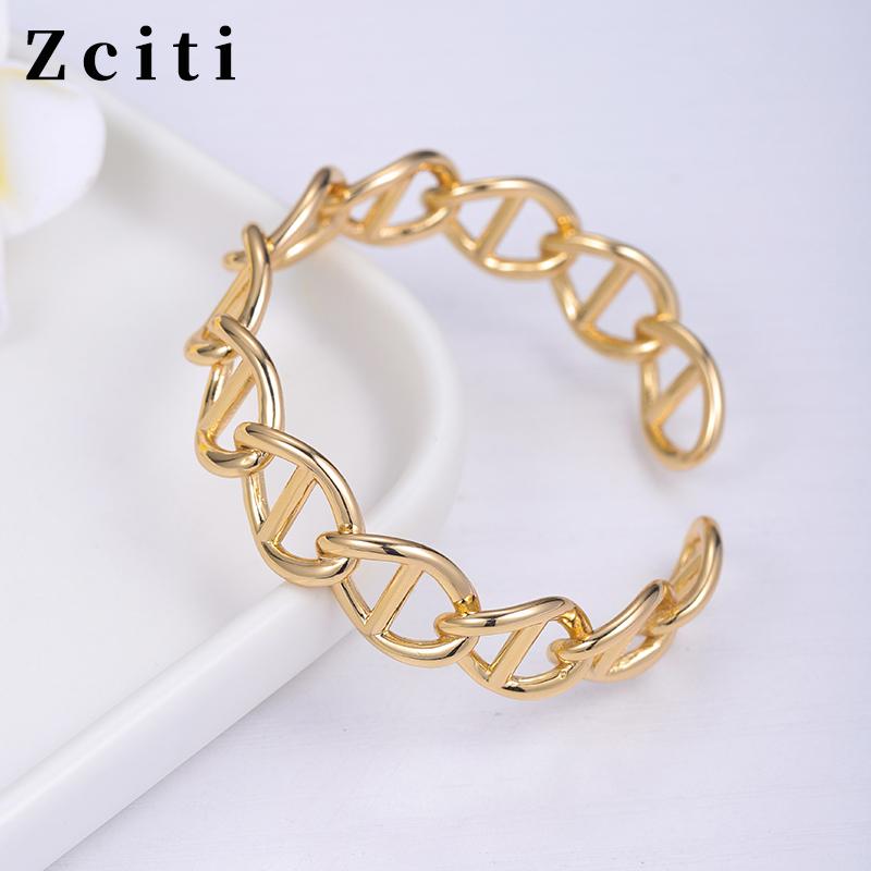 Bangle Distortion Hollow Out Chain Shape Women Made Of Copper 18K Gold Plating Opening Adjustable Female Jewelry
Bangle Distortion Hollow Out Chain Shape Women Made Of Copper 18K Gold Plating Opening Adjustable Female Jewelry