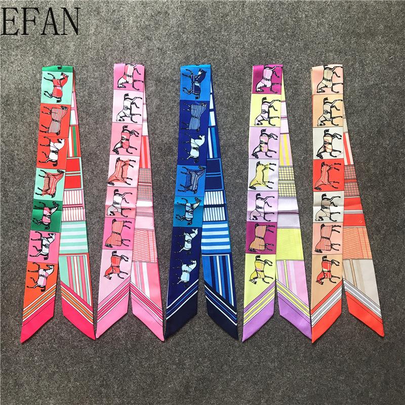 Scarves War Horse Print Bag Strap Scarf Womens Silk Fashion Head Headwear Orange Blue Pink Long Accessories Ribbon
Scarves War Horse Print Bag Strap Scarf Womens Silk Fashion Head Headwear Orange Blue Pink Long Accessories Ribbon