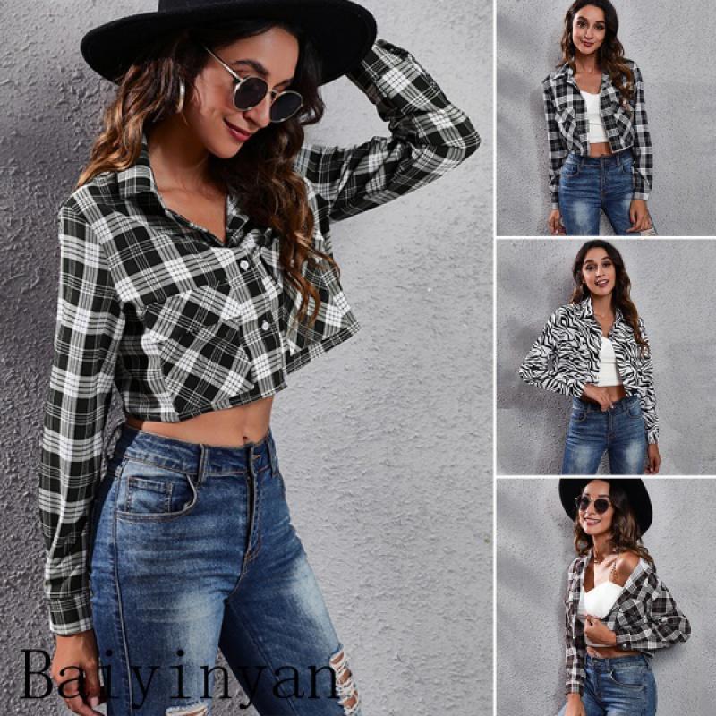 Women's Jackets European And American Autumn Winter Plaid Zebra Pattern Long Sleeve Short Shirt Cardigan Thin Outerwear, Black;brown
Women's Jackets European And American Autumn Winter Plaid Zebra Pattern Long Sleeve Short Shirt Cardigan Thin Outerwear, Black;brown