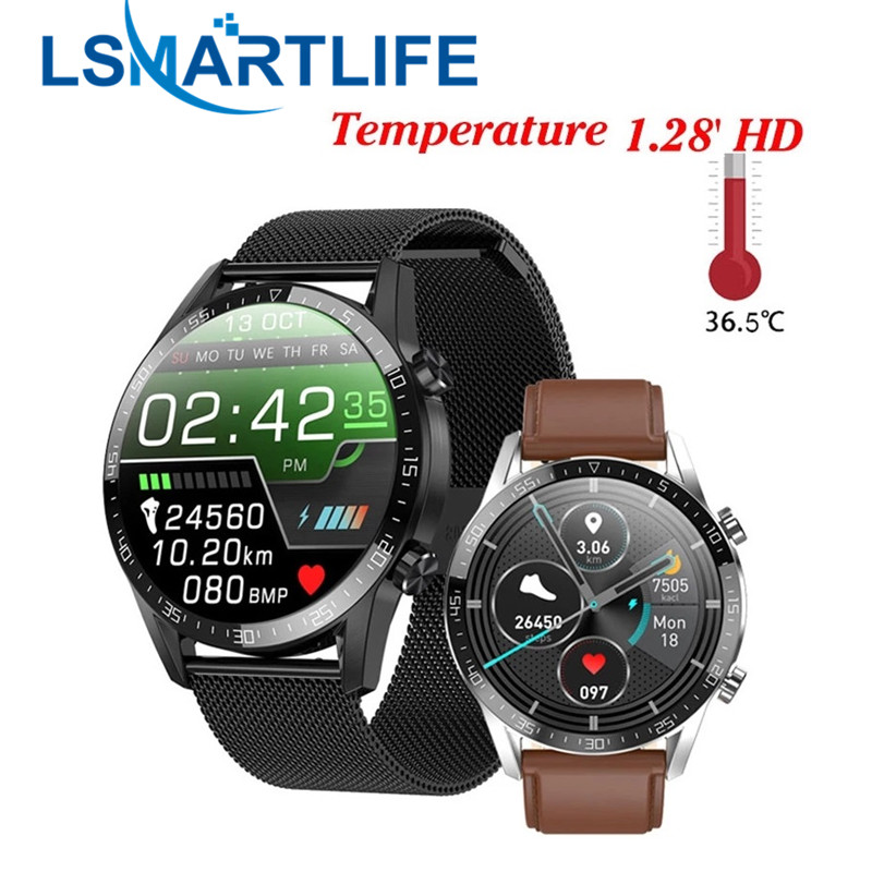 T03 Smart Watch Men 24 Hours Continuous Temperature Monitor IP68 ECG PPG BP Heart Rate Fitness Tracker Sports Smartwatchg, Black leather
T03 Smart Watch Men 24 Hours Continuous Temperature Monitor IP68 ECG PPG BP Heart Rate Fitness Tracker Sports Smartwatchg, Black leather