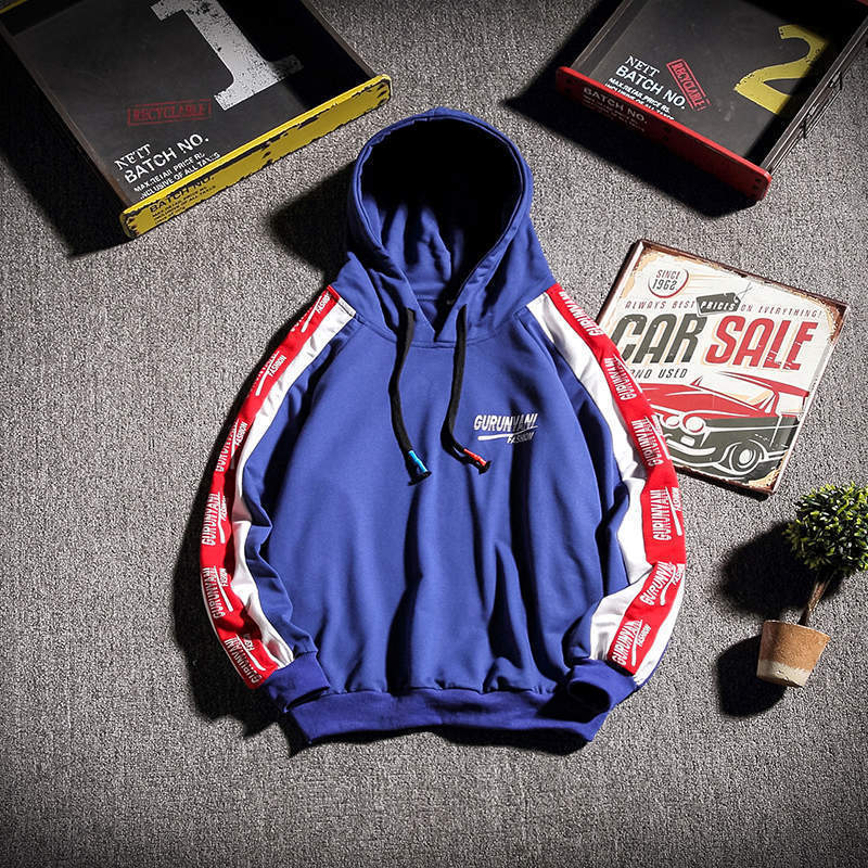 Hip Hop Hoodie Sweatshirt Men Spring Autumn Streetwear Hooded Sweatshirt Side Striped Casual Hoodies Mens Oversized Hoodies 201128