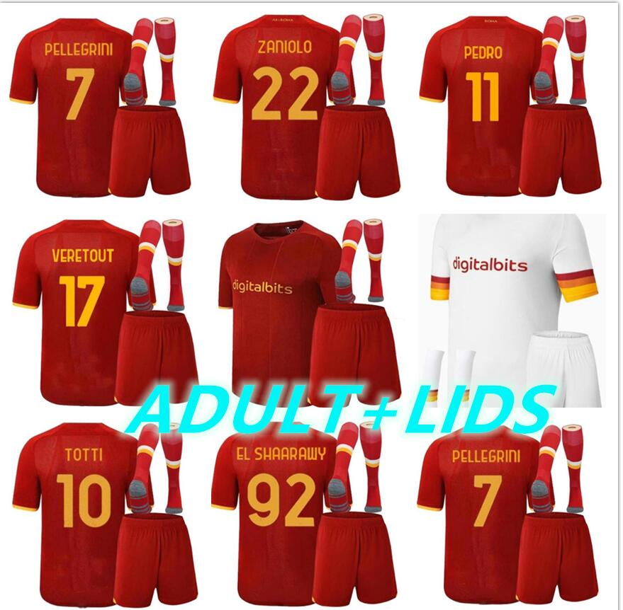 2021 2022 SHOMURODOV Abraham ROMA Soccer Jerseys ZANIOLO DZEKO PASTORE TOTTI KLUIVERT 21 22 Football Shirt Men Kids kit +Socks, Black;yellow
2021 2022 SHOMURODOV Abraham ROMA Soccer Jerseys ZANIOLO DZEKO PASTORE TOTTI KLUIVERT 21 22 Football Shirt Men Kids kit +Socks, Black;yellow