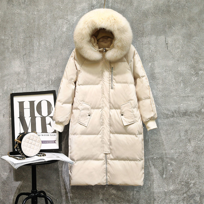 2021 New Big Fox Fur Collar Parkas Women Winter Long White Duck Down Coat Female Jacket Pp469 E7sh, Black
2021 New Big Fox Fur Collar Parkas Women Winter Long White Duck Down Coat Female Jacket Pp469 E7sh, Black