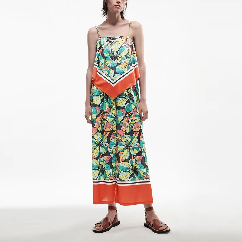 Floral Crop Top and Pants Set Camisole Tank Two Piece Outfits For Women Summer 210525, Tops
Floral Crop Top and Pants Set Camisole Tank Two Piece Outfits For Women Summer 210525, Tops