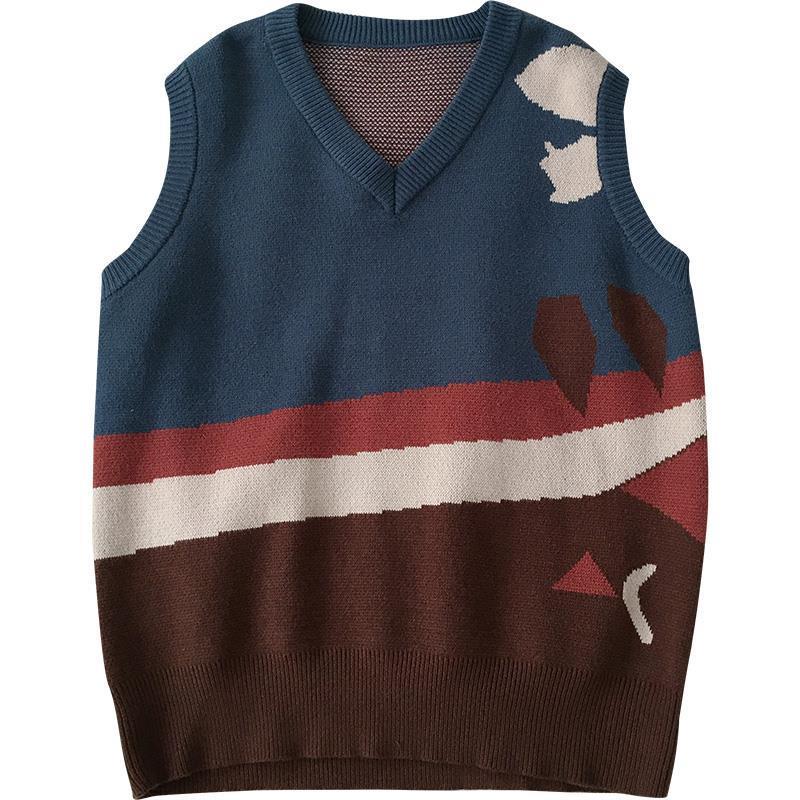 Back Contrast Colour Sweater Vest Spring and Autumn 2021 New Female Foreign Student with Neckline v Mesh Wear 07o5, Brown
Back Contrast Colour Sweater Vest Spring and Autumn 2021 New Female Foreign Student with Neckline v Mesh Wear 07o5, Brown