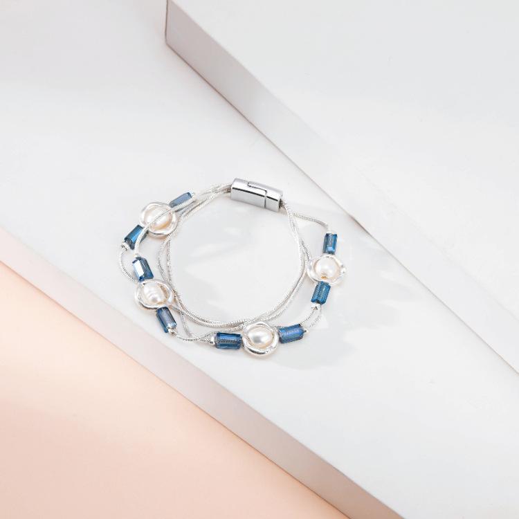 Bangle ORNAPEADIA Jewelry Creative Multilayer Thin Chain Pearl Crystal Retro Elegant Magnetic Clasp Bracelet Exquisite
Bangle ORNAPEADIA Jewelry Creative Multilayer Thin Chain Pearl Crystal Retro Elegant Magnetic Clasp Bracelet Exquisite