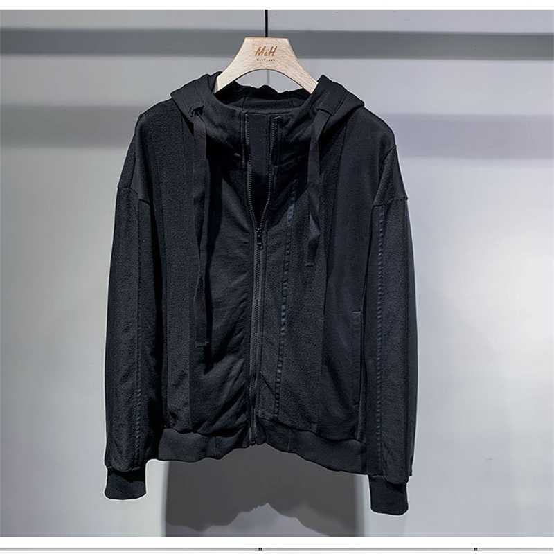 Chenkuo fashion personalized printed hooded knitted cardigan men's autumn loose front and back stitching sweater, Black;brown
Chenkuo fashion personalized printed hooded knitted cardigan men's autumn loose front and back stitching sweater, Black;brown