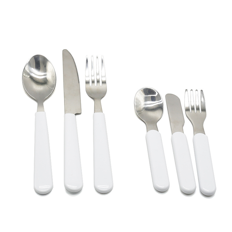 Sublimation White Tableware Set DIY Heat Thremal Transfer Cutlery Dinnerware Western Silverware Kitchen Knife Spoon Fork Dinner Set M3359
Sublimation White Tableware Set DIY Heat Thremal Transfer Cutlery Dinnerware Western Silverware Kitchen Knife Spoon Fork Dinner Set M3359