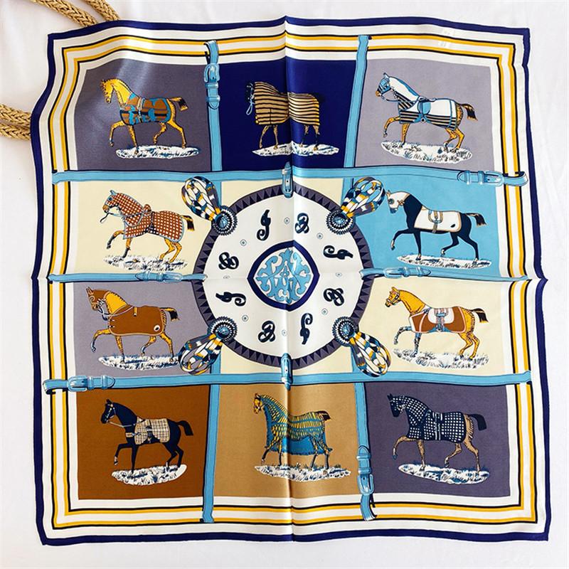 Scarves POBING 100% Pure Silk Scarf Women Horse Carriage Print Square Small Head Handkerchief Wholesale Hijab Wraps 53x53CM
Scarves POBING 100% Pure Silk Scarf Women Horse Carriage Print Square Small Head Handkerchief Wholesale Hijab Wraps 53x53CM