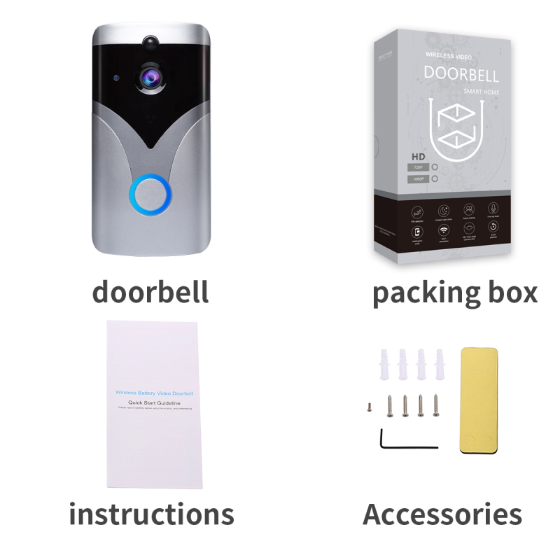 HD Wireless Wifi Smart Video Intercom Doorbell Camera Visual IP Door Bell Home Security+Exquisite retail box