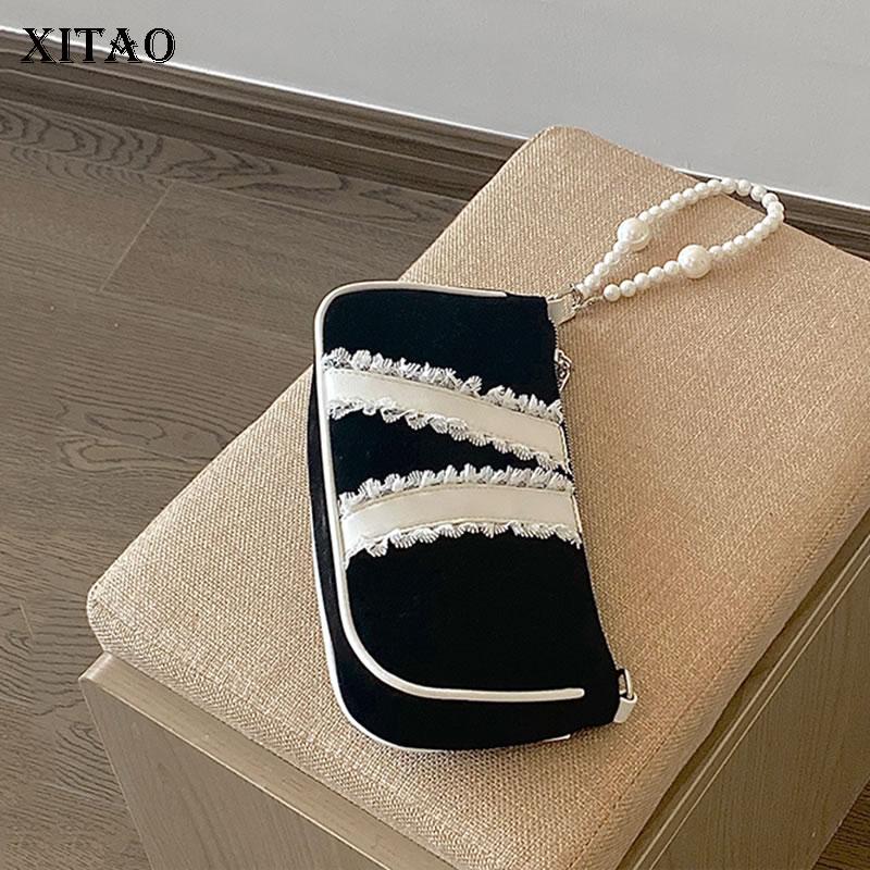 Evening Bags XITAO French Retro Pearl Bag Korean Version Of The Lace Suede Chain Niche One-shoulder Messenger 2021 Minority GWJ2588, Black gwj2588
Evening Bags XITAO French Retro Pearl Bag Korean Version Of The Lace Suede Chain Niche One-shoulder Messenger 2021 Minority GWJ2588, Black gwj2588