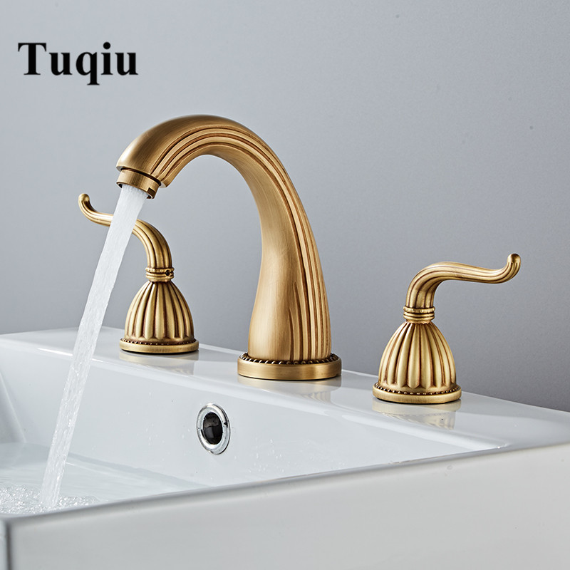 2021 Faucet Antique Bronze Bathroom Sink Faucets 3 Hole Widespread Basin Mixer Double Handle Hot and Cold Water Tap New Arrival 2tgz 
2021 Faucet Antique Bronze Bathroom Sink Faucets 3 Hole Widespread Basin Mixer Double Handle Hot and Cold Water Tap New Arrival 2tgz