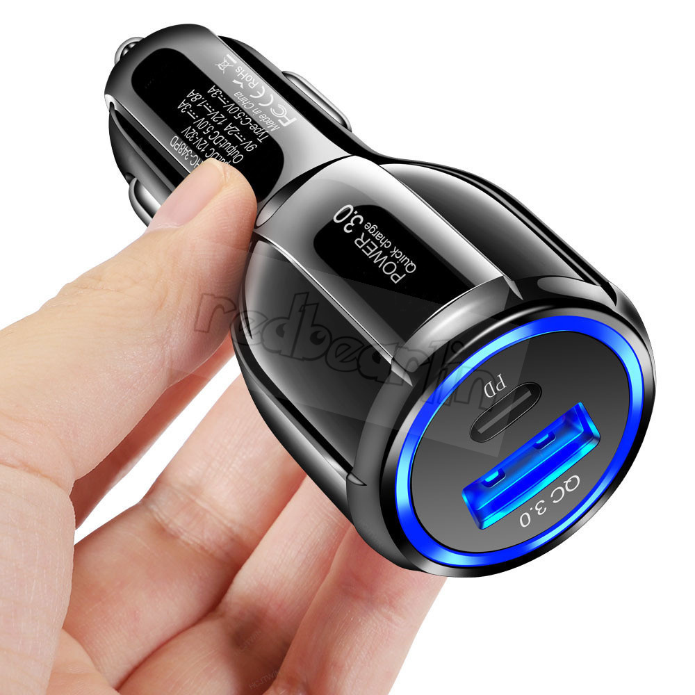 30W 18W Fast Quick Chargers PD USb-C Type c QC3.0 Car Charger Auto Power Adapters For IPhone 7 8 11 12 13 14 Pro max Samsung S20 S21 S22 htc android p