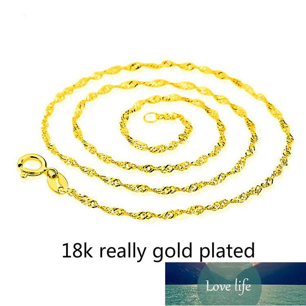 Golden Water-wave Chain Necklace For Women Men Jewelry Necklaces & Pendants Charms Jewellery Choker Colar Kolye Gift Do Not Fade
Golden Water-wave Chain Necklace For Women Men Jewelry Necklaces & Pendants Charms Jewellery Choker Colar Kolye Gift Do Not Fade
