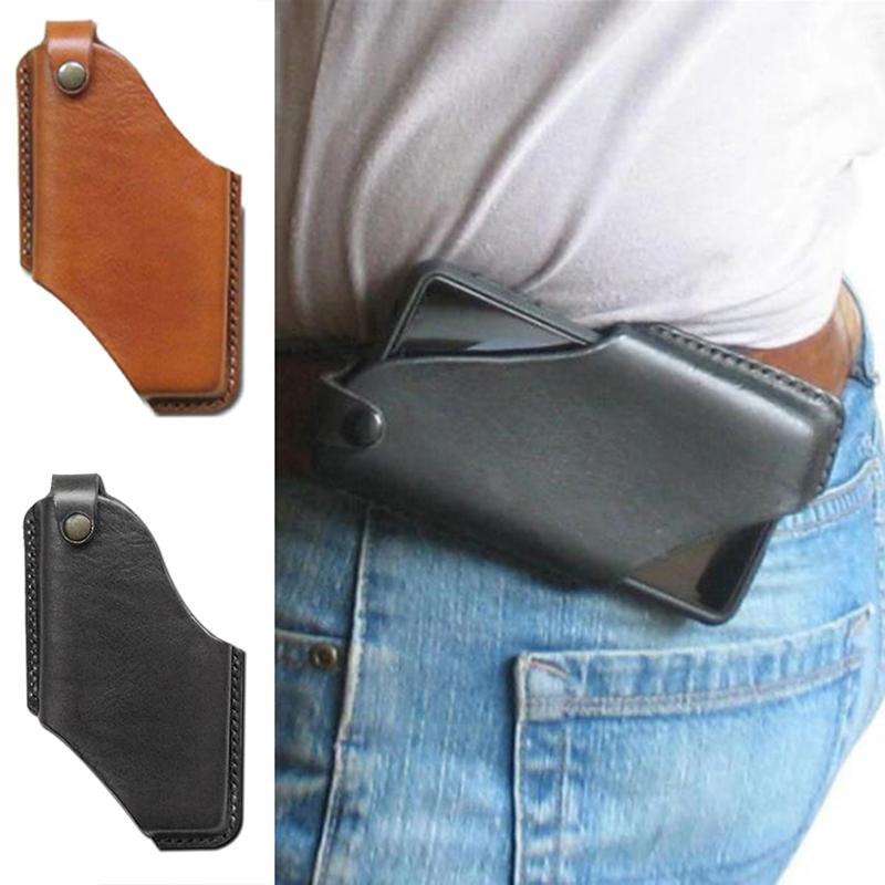 2021 new pu waist bag men waist pack phone bag funny pack belt men chain for phone pouch