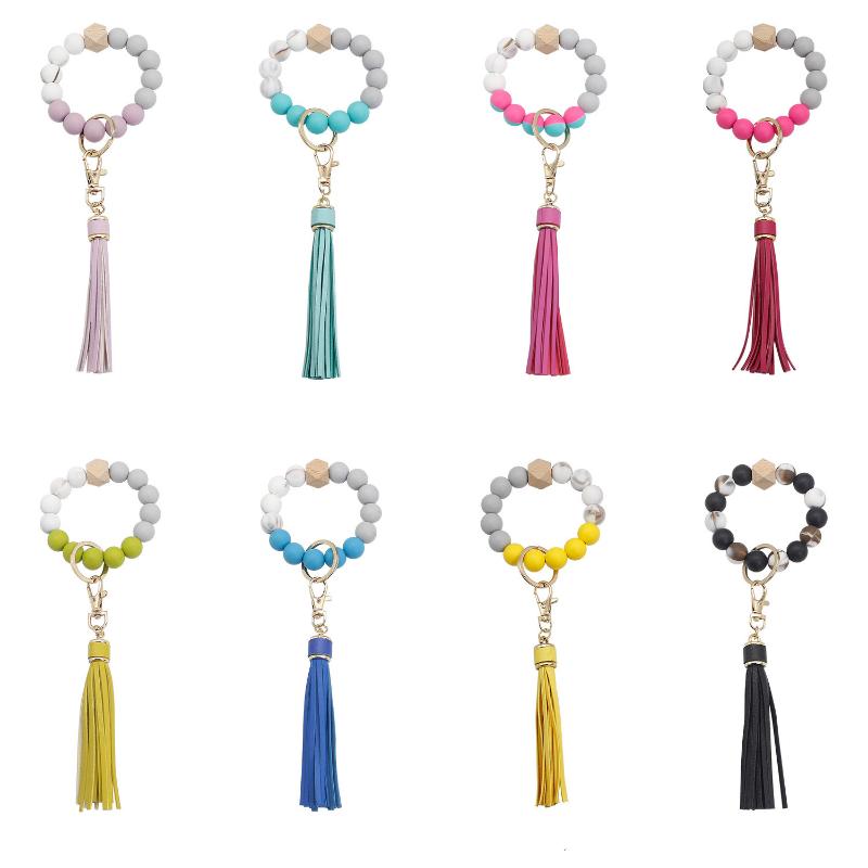 Keychains Silicone Keychain For Keys Tassel Beads Bracelet Keyring Women Multicolor Fashion Wholesale
Keychains Silicone Keychain For Keys Tassel Beads Bracelet Keyring Women Multicolor Fashion Wholesale