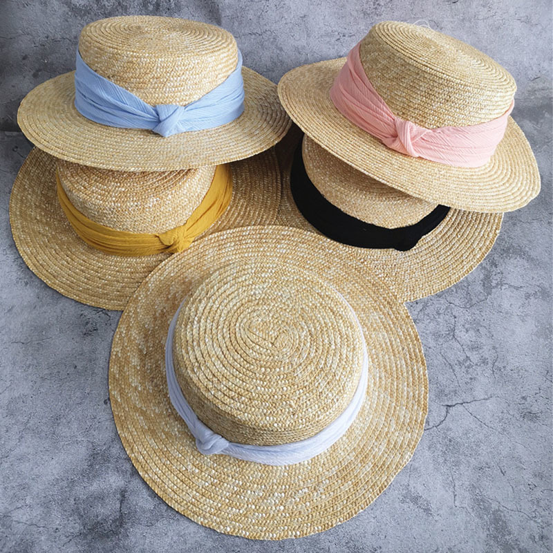 2021 New Women Wide Brim Boater Ribbon Summer Beach Hat Natural Flat Top Straw Sun Hats Derby Fashion Chapeau Feminino Cap Zina, Yellow
2021 New Women Wide Brim Boater Ribbon Summer Beach Hat Natural Flat Top Straw Sun Hats Derby Fashion Chapeau Feminino Cap Zina, Yellow