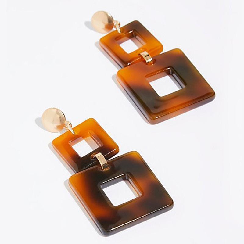 Vintage Acetic Acrylic Brown Earring Simple Square Shape Dangle 2022 Statement Women Resin Drop Party Jewelry & Chandelier, Silver
Vintage Acetic Acrylic Brown Earring Simple Square Shape Dangle 2022 Statement Women Resin Drop Party Jewelry & Chandelier, Silver