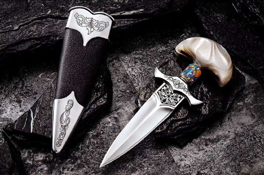 Strong Generals Push Knife Hand Stab Thorn 9Cr18 Blade Acrylic Handle Self Defense Tactical EDC Survival Tool Knives Xmas Gift a2899