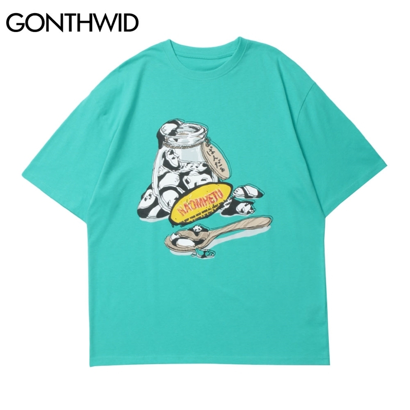 Tshirts Creative Funny Panda Print Tees Japanese Style Mens Harajuku Streetwear Hip Hop Casual Short Sleeve Shirts Tops 210602, Green
Tshirts Creative Funny Panda Print Tees Japanese Style Mens Harajuku Streetwear Hip Hop Casual Short Sleeve Shirts Tops 210602, Green