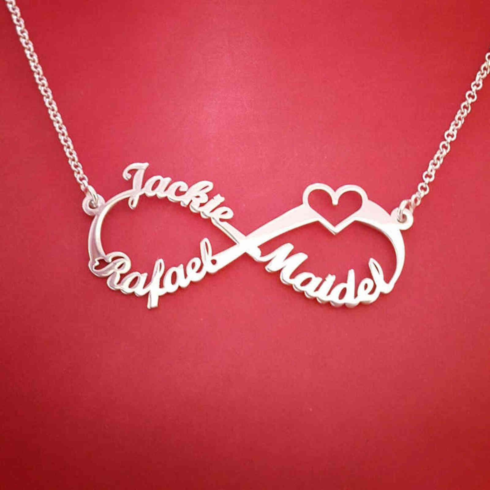 Stainless Steel Custom Name Necklace Personalized Rose Gold Silver Infinity Pendant Friendship Necklace Jewelry Friend Gift 211123
Stainless Steel Custom Name Necklace Personalized Rose Gold Silver Infinity Pendant Friendship Necklace Jewelry Friend Gift 211123