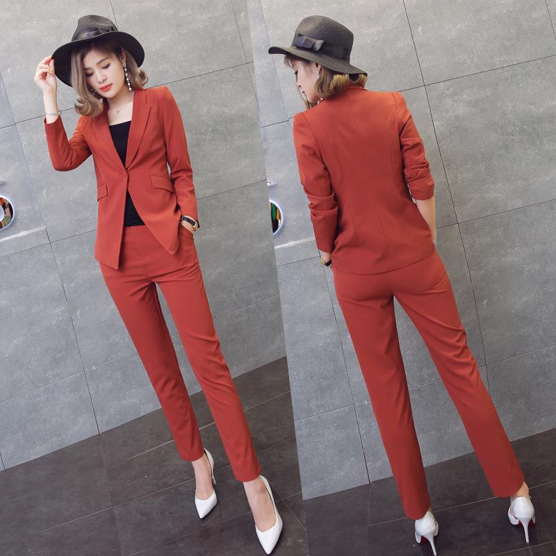 Women's Tracksuits Women Spring Fashion 2 Piece Sets Long Sleeve Blazer And Pencil Pants Elegant Korean Office Female Clothes Suit Lady Vest