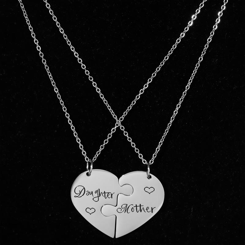 Pendant Necklaces 2 PCS Mother Daughter Stainless Steel Matching Heart Necklace Set Adjustable Mom Gifts
Pendant Necklaces 2 PCS Mother Daughter Stainless Steel Matching Heart Necklace Set Adjustable Mom Gifts