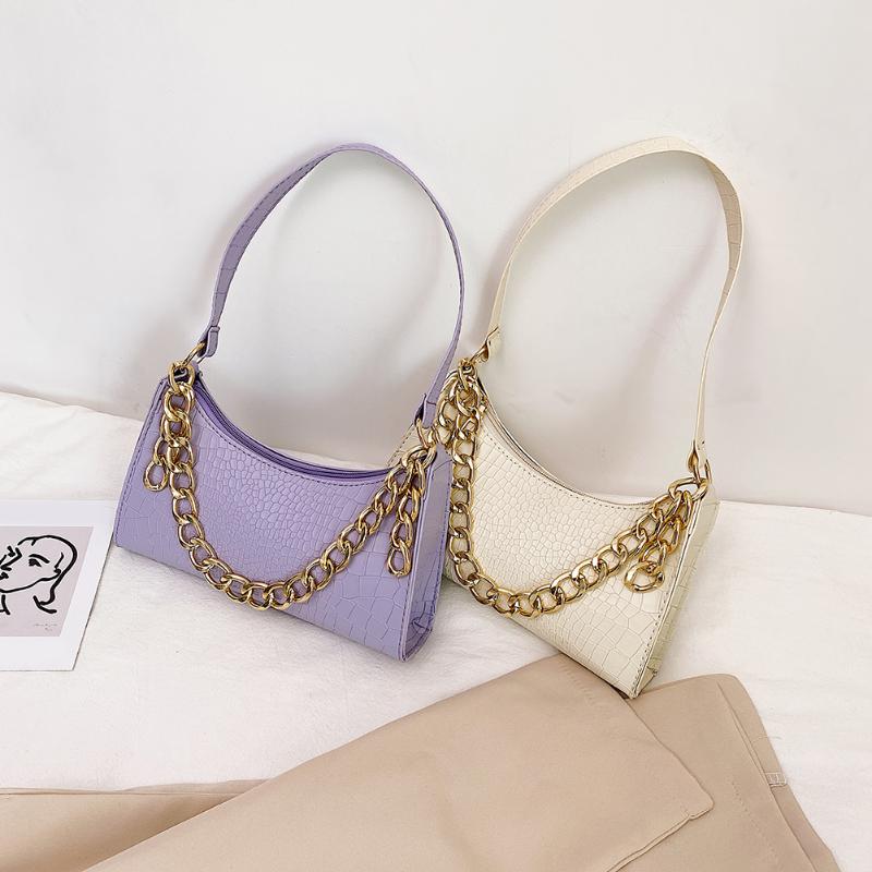 Simple PU Leather Women Handbags Totes Streetwear Chain Underarm Shoulder Bags Fashion Exquisite Shopping Bags 2021 Hot Sale, Purple
Simple PU Leather Women Handbags Totes Streetwear Chain Underarm Shoulder Bags Fashion Exquisite Shopping Bags 2021 Hot Sale, Purple