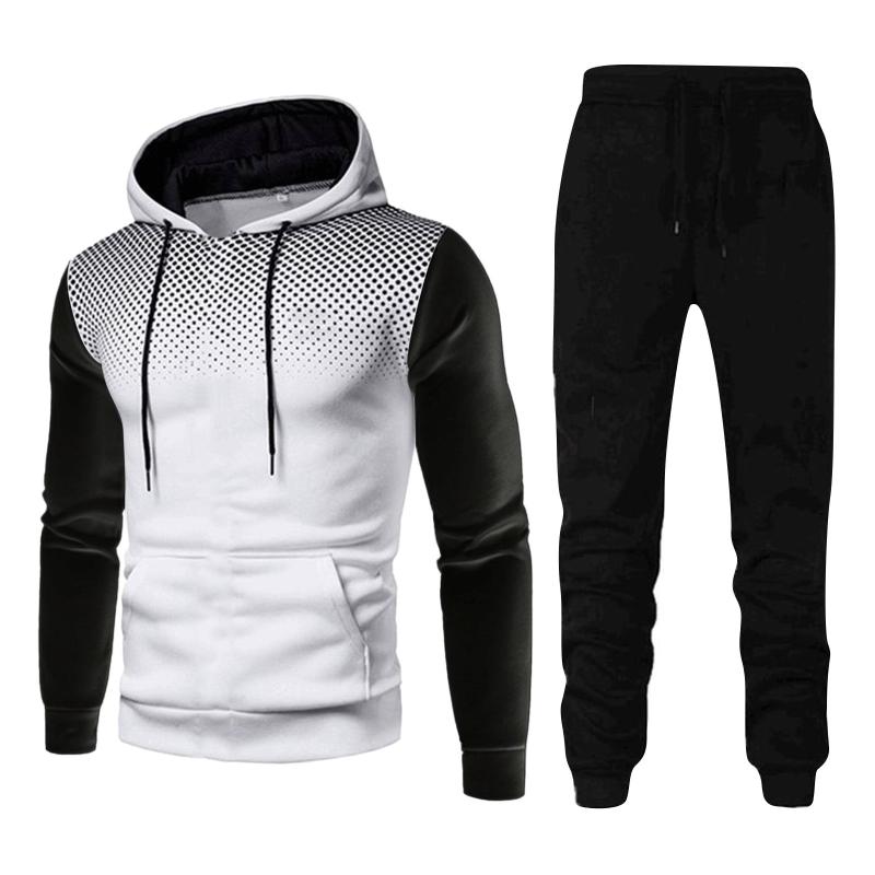 Men's Tracksuits Polka Dot Tracksuit Men Sweatshirt Color Matching Hoodie Sweatshirts And Trousers Suit With Hood Moletom Masculino Set, Gray
Men's Tracksuits Polka Dot Tracksuit Men Sweatshirt Color Matching Hoodie Sweatshirts And Trousers Suit With Hood Moletom Masculino Set, Gray