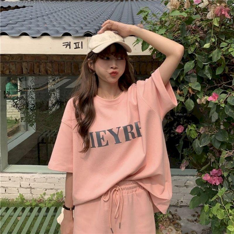 Women's T-Shirt 2021 Summer Womens Suit Korean Ins Tide Short-sleeved Shorts Two Piece Set Students Loose Sports Leisure Suits, White sets
Women's T-Shirt 2021 Summer Womens Suit Korean Ins Tide Short-sleeved Shorts Two Piece Set Students Loose Sports Leisure Suits, White sets