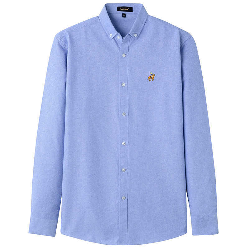 Casual 100% Cotton Mens Oxford Shirts Long Sleeve Thick Regular Fit Embroidery Horse Fashion Designer 210721, Gray
Casual 100% Cotton Mens Oxford Shirts Long Sleeve Thick Regular Fit Embroidery Horse Fashion Designer 210721, Gray