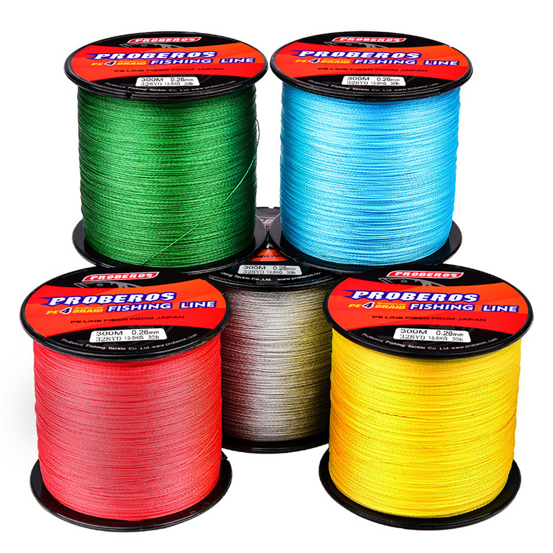 300 Meters 5 Color PE 4 Braid Line Fishing Line Braided Wire Available 6LB100LB27KG453KG Pesca Tackle Accessories B86509