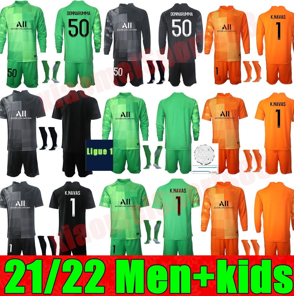 New 21 22 adult Men kits boys Youth Germain Long Sleeve Soccer jerseys GK 2021 2022 Goalkeeper 1 K.Navas Jersey Donnarumma Kids kit Football Shirt, Gk+league patch
New 21 22 adult Men kits boys Youth Germain Long Sleeve Soccer jerseys GK 2021 2022 Goalkeeper 1 K.Navas Jersey Donnarumma Kids kit Football Shirt, Gk+league patch