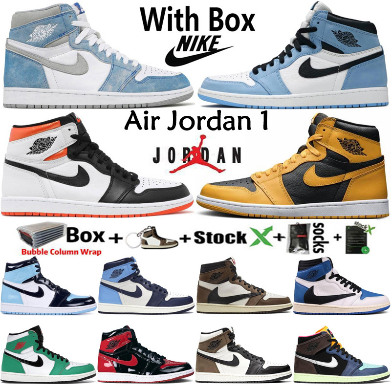 Nike Air Jordan 1 Retro 1s With Box Jumpman Mens Basketball Shoes Hyper Royal Obsidian University Blue Electro Orange Lucky Green Pollen Women Sneakers Trainers, 23
Nike Air Jordan 1 Retro 1s With Box Jumpman Mens Basketball Shoes Hyper Royal Obsidian University Blue Electro Orange Lucky Green Pollen Women Sneakers Trainers, 23