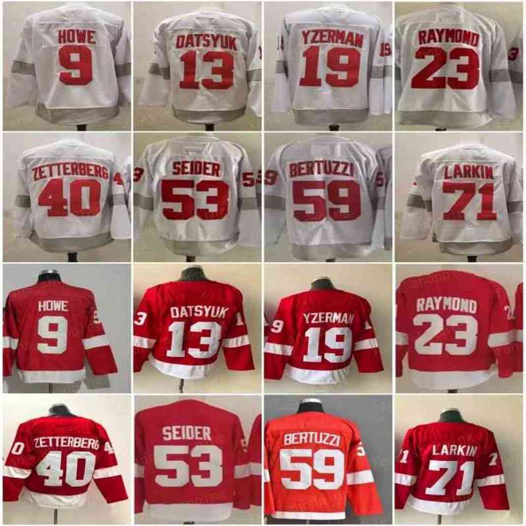 Reverse Retro Hockey 23 Lucas Raymond Jersey 53 Moritz Seider 59 Tyler Bertuzzi 71 Dylan Larkin 9 Gordie Howe 19 Steve Yzerman 13 Pavel Datsyuk 40 Henrik Zetterberg Men, White
Reverse Retro Hockey 23 Lucas Raymond Jersey 53 Moritz Seider 59 Tyler Bertuzzi 71 Dylan Larkin 9 Gordie Howe 19 Steve Yzerman 13 Pavel Datsyuk 40 Henrik Zetterberg Men, White