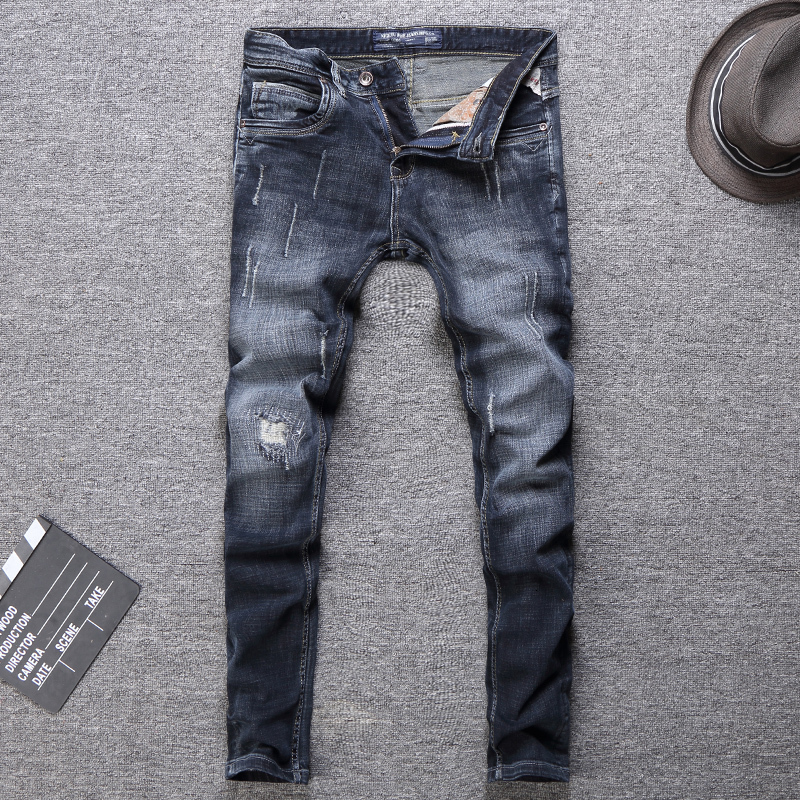 2021 New Italian Style Fashion High Quality Black Blue Slim Fit Ripped Classical Denim Pants Vintage Designer Jeans Men Ka0h
2021 New Italian Style Fashion High Quality Black Blue Slim Fit Ripped Classical Denim Pants Vintage Designer Jeans Men Ka0h