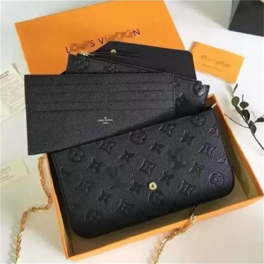 2022 Classic Luxury designer handbag Pochette Felicie Bag Genuine Leather Handbags Shoulder handbag Clutch Tote Messenger Shopping Purse With Box, Card
2022 Classic Luxury designer handbag Pochette Felicie Bag Genuine Leather Handbags Shoulder handbag Clutch Tote Messenger Shopping Purse With Box, Card
