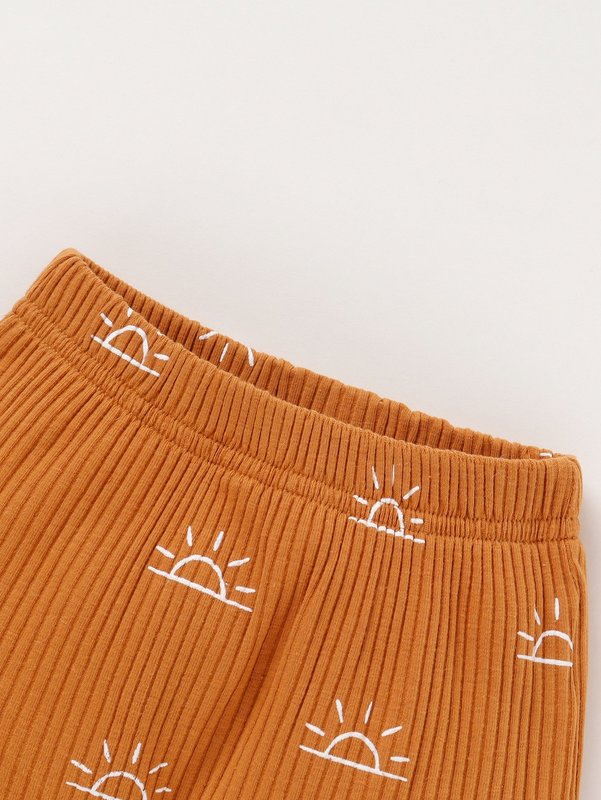 Baby Sun Print Bodysuit & Shorts SHE