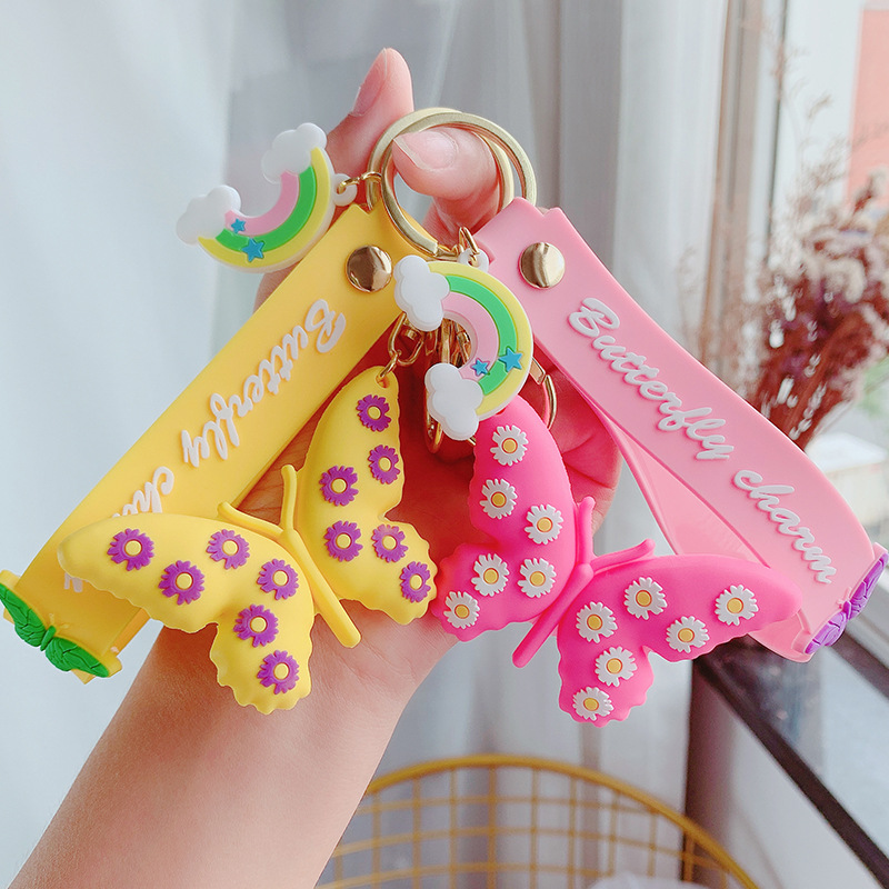 10Pieces/Lot Car Keychain Chain Male and Female Students Holiday Gift Bag Pendant Trendy Creative Cartoon Silicone Daisy Butterfly
10Pieces/Lot Car Keychain Chain Male and Female Students Holiday Gift Bag Pendant Trendy Creative Cartoon Silicone Daisy Butterfly