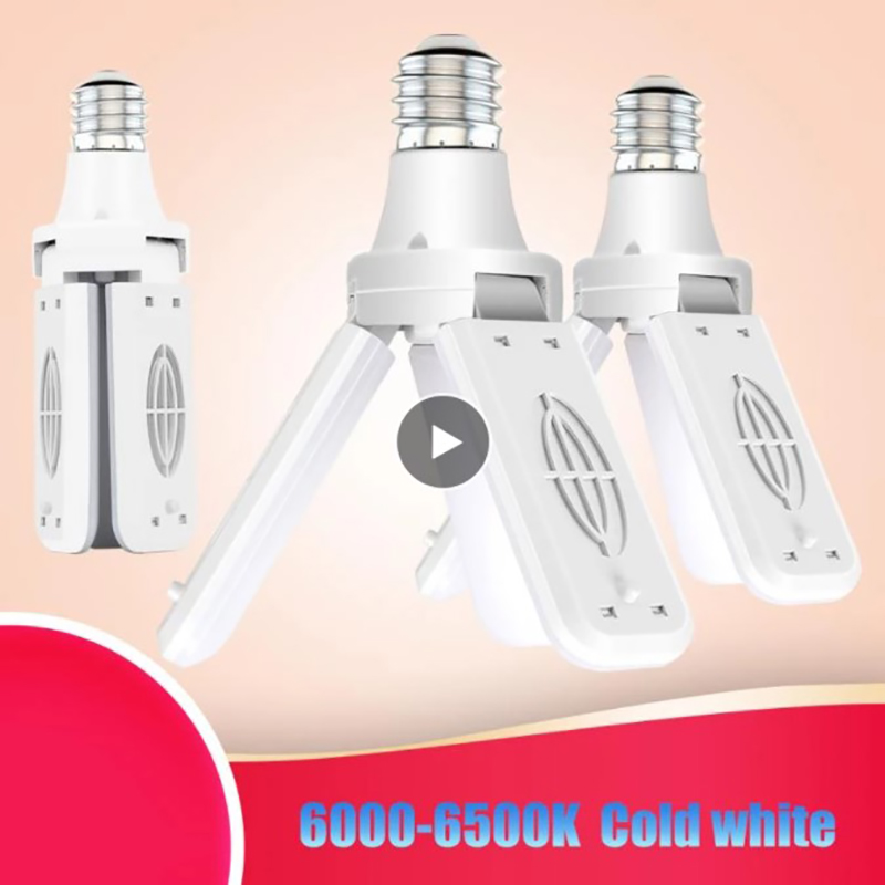 Smart Home Control Bright Garage Light White Light Adjustable Panels Led Lamp E27 Ceiling Folding Fan Install Living Room High Quality