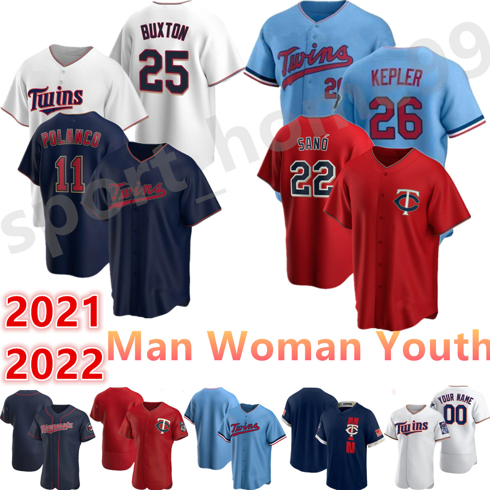 2021 custom 22 Miguel Sano 26 Max Kepler Jersey 24 Josh Donaldson 25 Byron Buxton 23 Nelson Cruz 11 Jorge Polanco Man Woman Youth Twins Baseball Jerseys, Color 11
2021 custom 22 Miguel Sano 26 Max Kepler Jersey 24 Josh Donaldson 25 Byron Buxton 23 Nelson Cruz 11 Jorge Polanco Man Woman Youth Twins Baseball Jerseys, Color 11