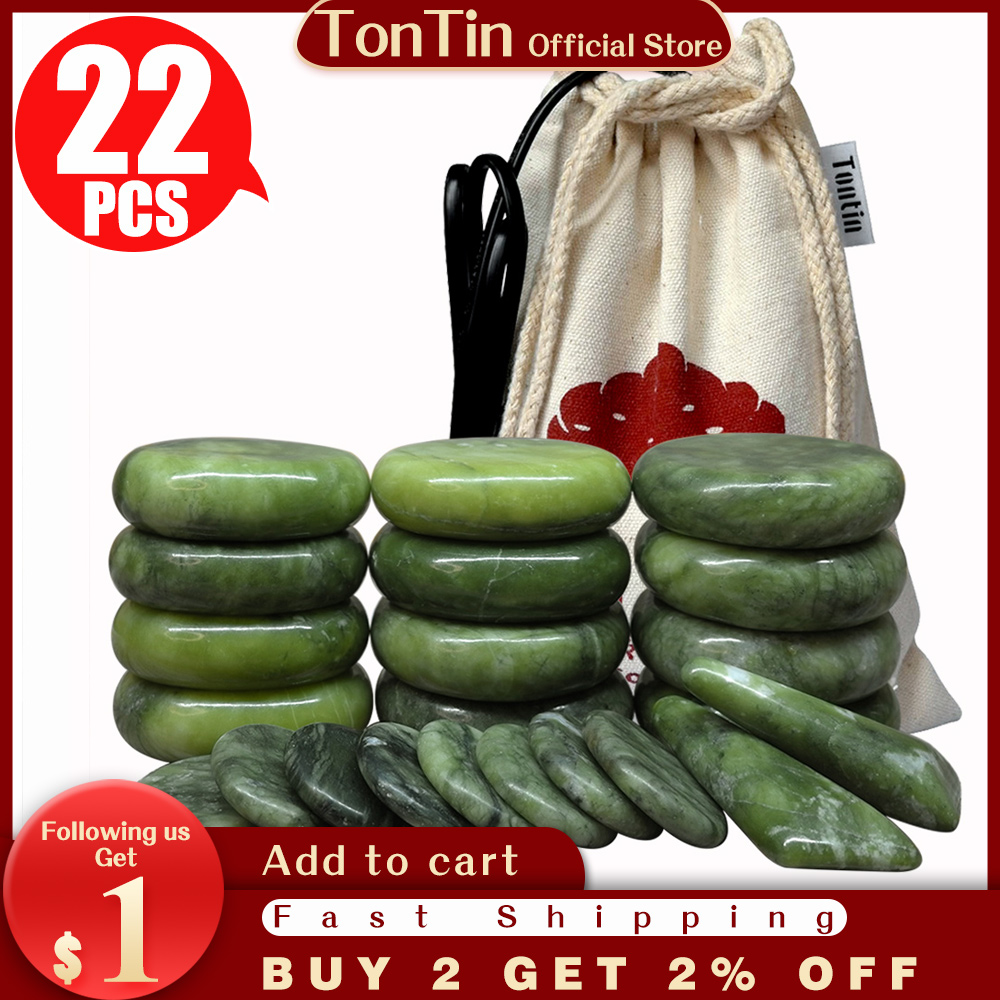Tontin 22pcs/set Jade glaze hot stone massage Set massager back massageador Health Care stones for massage spine basalt lava stone spa
Tontin 22pcs/set Jade glaze hot stone massage Set massager back massageador Health Care stones for massage spine basalt lava stone spa