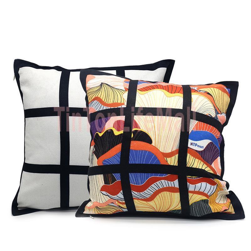 9 panel pillow cover Blank Sublimation Pillow case black grid woven Polyester heat transfer cushion cover throw sofa pillowcases 40*40cm, As pic
9 panel pillow cover Blank Sublimation Pillow case black grid woven Polyester heat transfer cushion cover throw sofa pillowcases 40*40cm, As pic