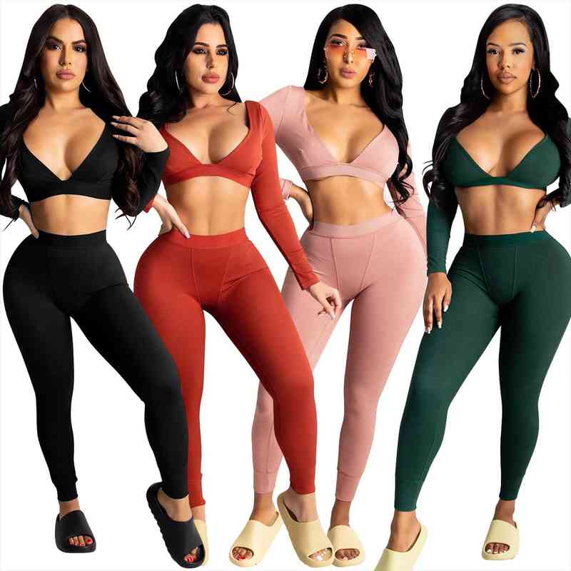 Long Sleeve Two Piece Set Winter Sexy V-neck Outfits Set For Women Solid Knitting Backless Fashion Casual Tracksuit, Gray
Long Sleeve Two Piece Set Winter Sexy V-neck Outfits Set For Women Solid Knitting Backless Fashion Casual Tracksuit, Gray