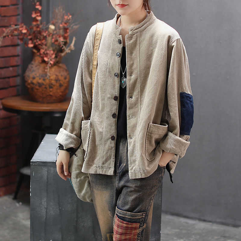 Autumn Arts Style Women Long Sleeve Casual Coats And Jackets Double Pocket Retro Loose Corduroy Coat Clothes D409 210608, Black
Autumn Arts Style Women Long Sleeve Casual Coats And Jackets Double Pocket Retro Loose Corduroy Coat Clothes D409 210608, Black